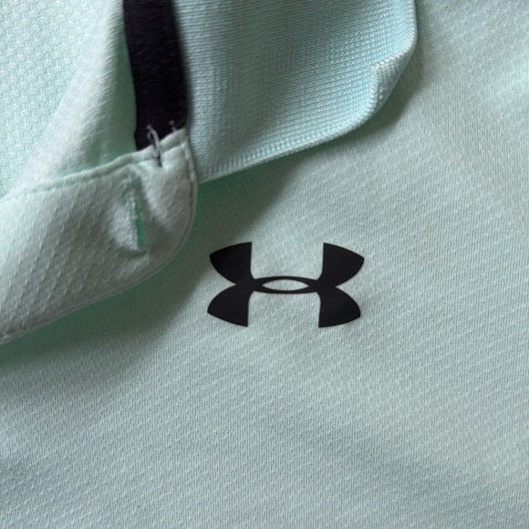 Boys XL Under Armour Mint Green Polo Shirt Golf - Picture 3 of 6